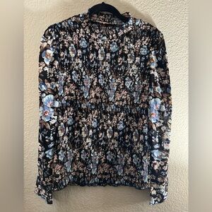 Elegant Floral Women's Blouse NWOT
